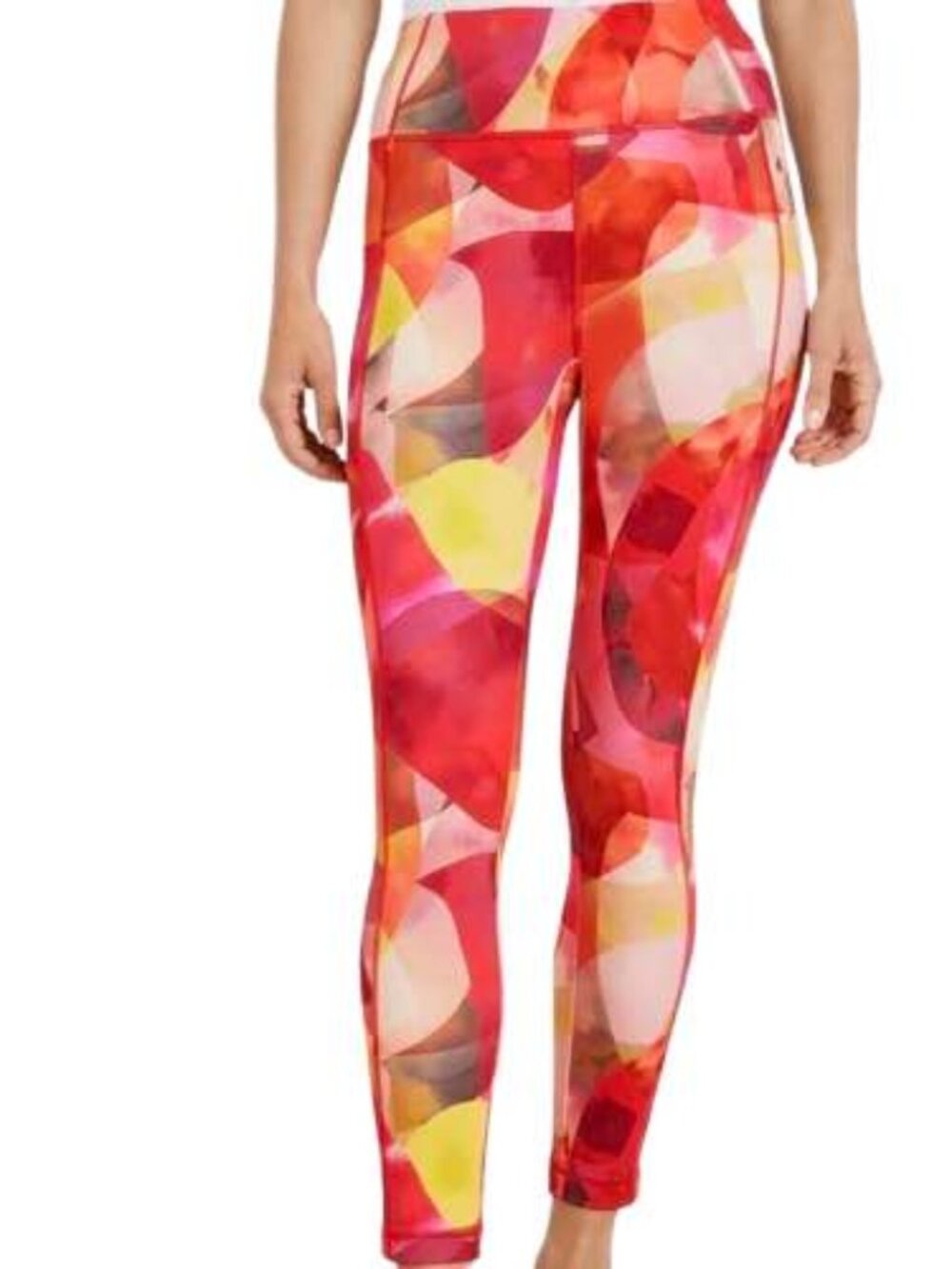 Talbots Colorful Performance Ankle Length Athletic Workout Fun Leggings [size M]